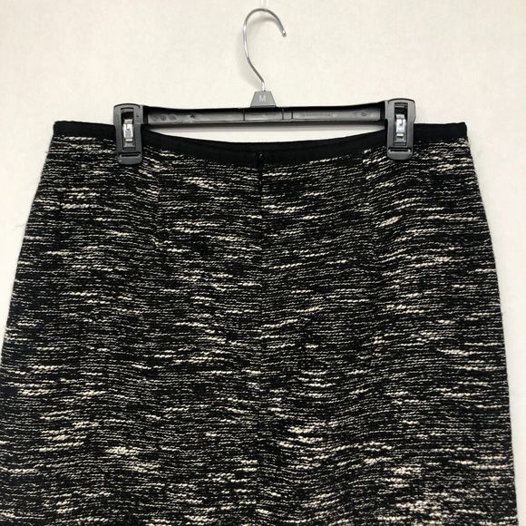 Talbots Women Black Tweed Skirt Wool Blend Pockets Size 10 Ribbon Trim M094 -24 - Picture 10 of 11